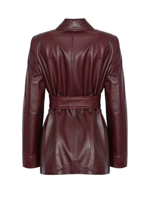 Giacca Tolmin in nappa con cintura MAX MARA STUDIO | 2526446021600001